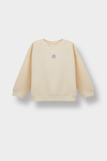 Girls' Floral Print Crew Neck Sweatshirt