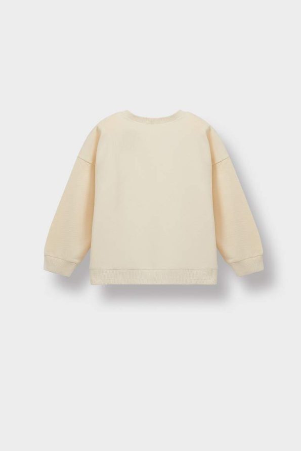 Girls' Floral Print Crew Neck Sweatshirt