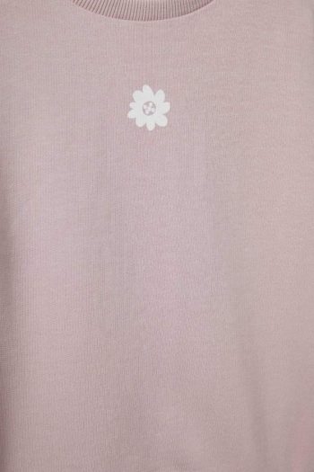 Girls' Floral Sweatshirt with Crew Neck