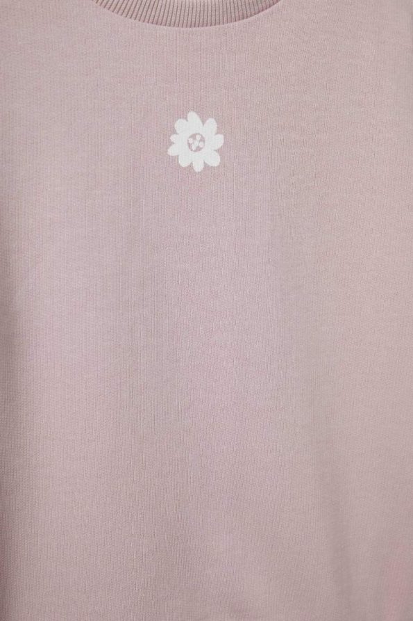Girls' Floral Sweatshirt with Crew Neck