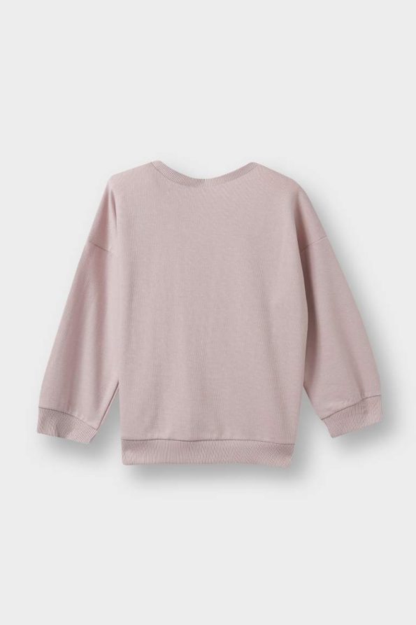 Girls' Floral Sweatshirt with Crew Neck