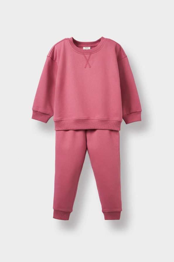 Girls' Baby 2-Piece Soft Fleece Sweatshirt and Joggers Set
