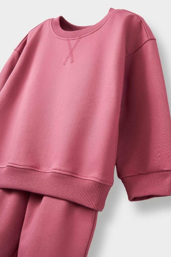 Girls' Baby 2-Piece Soft Fleece Sweatshirt and Joggers Set