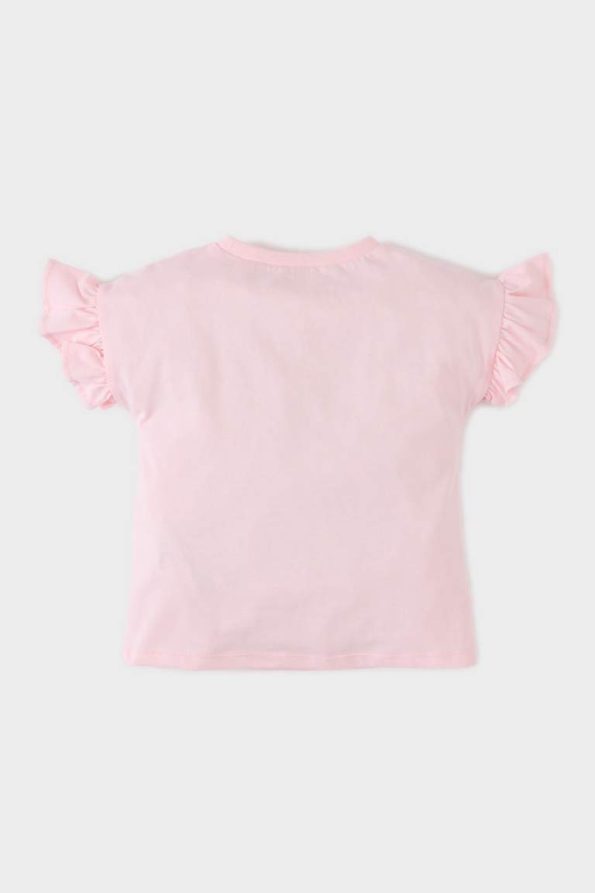 Girls' Short Sleeve Printed Crew Neck T-Shirt
