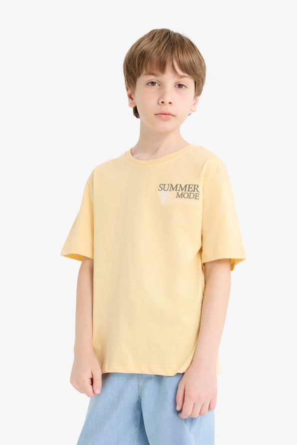 Boys' Short Sleeve Printed Crew Neck T-Shirt