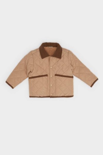 Boys' Waterproof Contrast Collar Snap Jacket