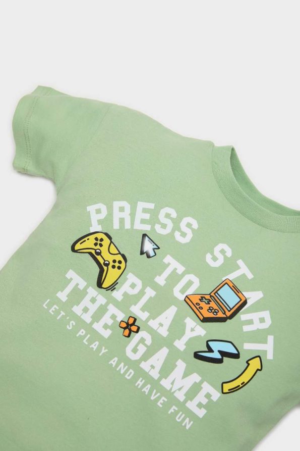 Boys' Baby 2-Piece Set Printed Short Sleeve T-Shirt and Shorts