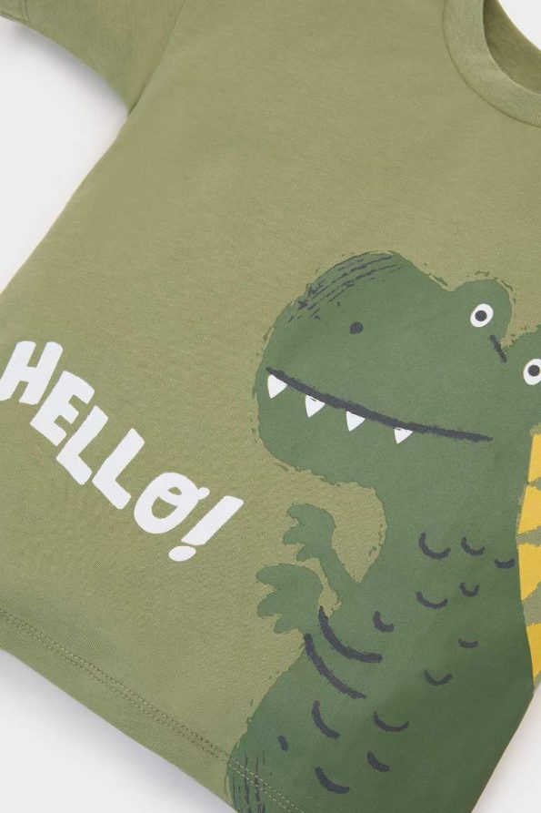 Boys' Dinosaur Print Short Sleeve T-Shirt and Shorts Set