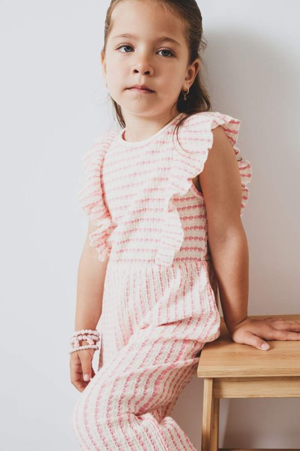 Striped Sleeveless Romper for Baby Girls