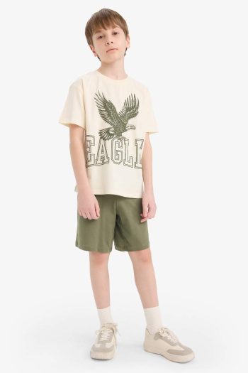 Boys' Two-Piece Printed Short Sleeve T-Shirt and Shorts Set