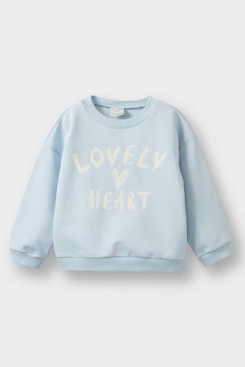 Girls' Printed Crew Neck Sweatshirt