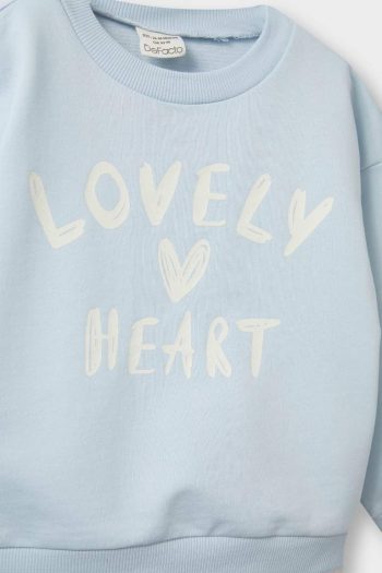 Girls' Printed Crew Neck Sweatshirt