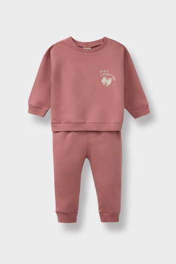 Girls' Baby 2-Piece Printed Sweatshirt and Sweatpants Set