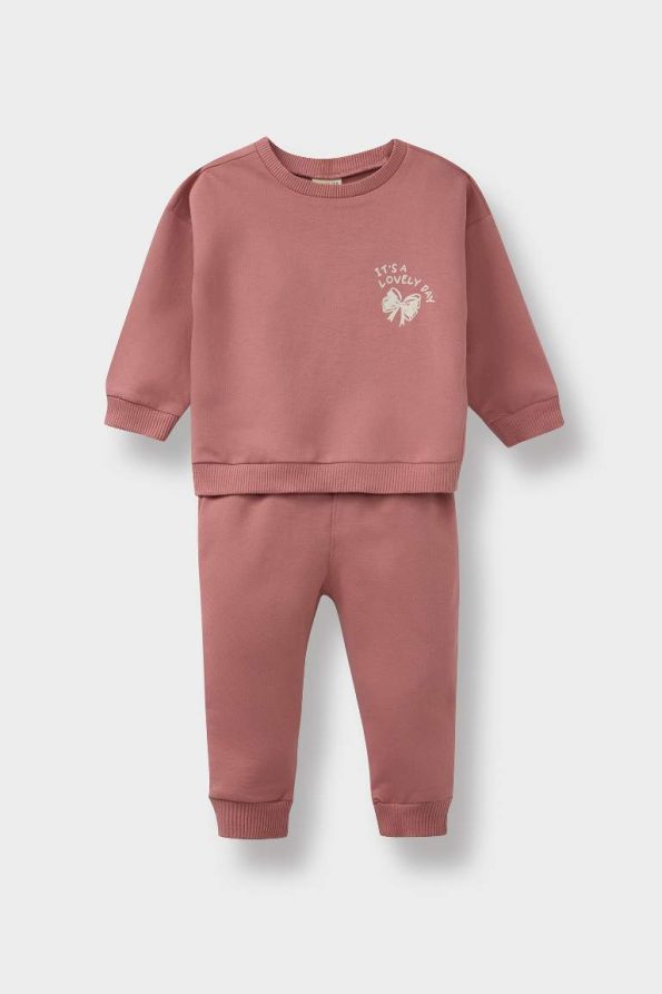Girls' Baby 2-Piece Printed Sweatshirt and Sweatpants Set