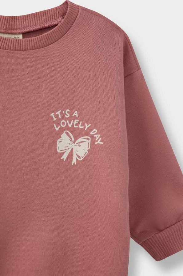 Girls' Baby 2-Piece Printed Sweatshirt and Sweatpants Set