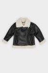 Girls' Waterproof Windbreaker with Faux Fur Lining and Zippered Pockets