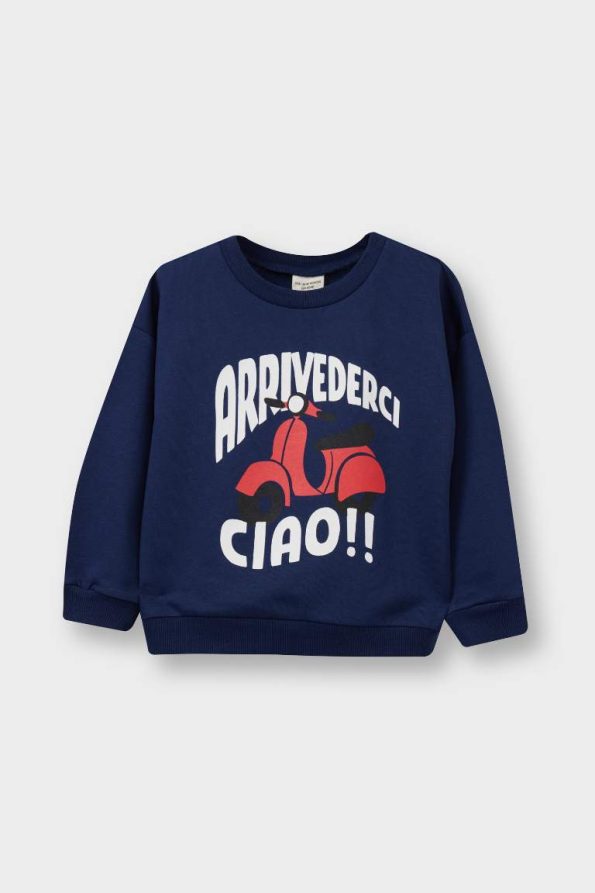 Boys' Printed Crew Neck Sweatshirt Set