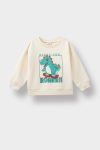 Boys' Soft-Fleece Lined Dinosaur Print Sweatshirt