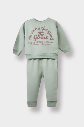 Boys' 2-Piece Printed Sweatshirt and Elastic Waist Sweatpants Set