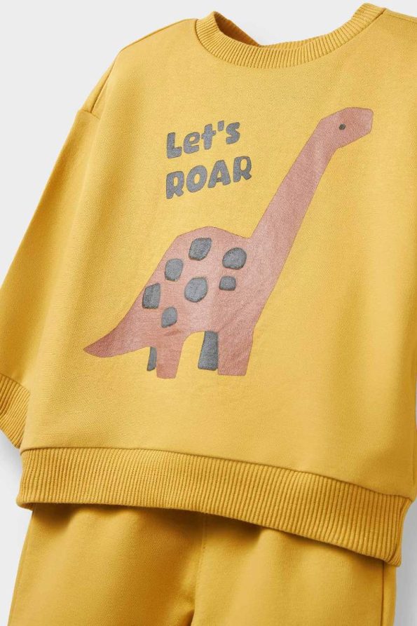 Boys' Dino Print 2-Piece Sweatshirt and Jogger Set