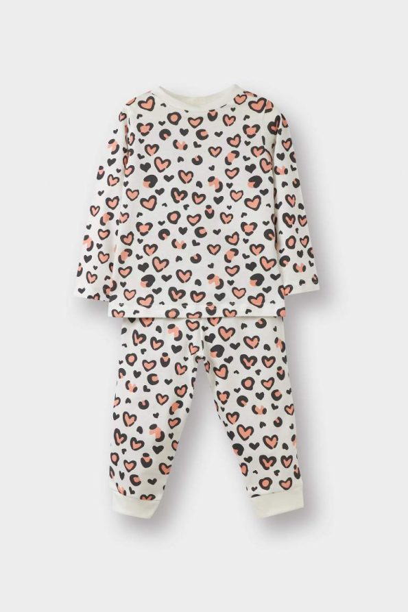 Girls' Long Sleeve Printed Pajama Set