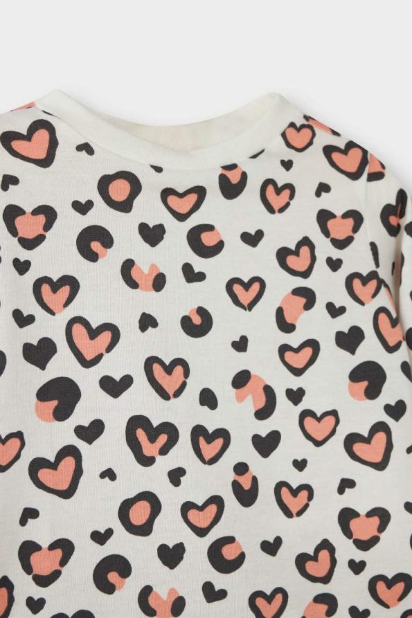 Girls' Long Sleeve Printed Pajama Set