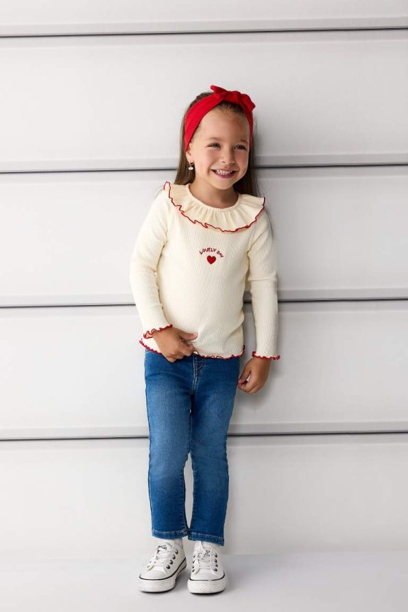 Girls' Elastic Waist Jean Pants