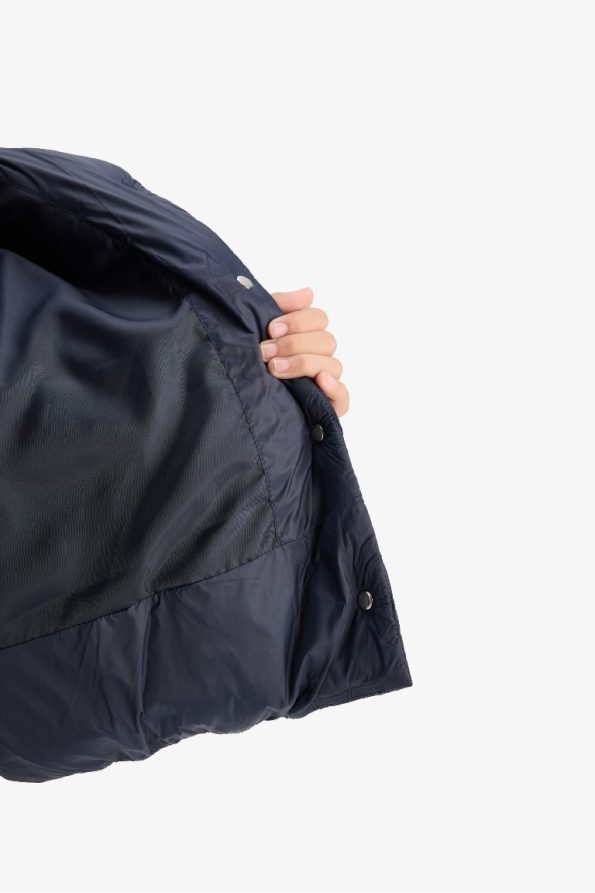 Girls' Snap Button Pocket Puffer Jacket