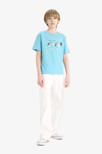 Boys' Short Sleeve Printed Crew Neck T-Shirt