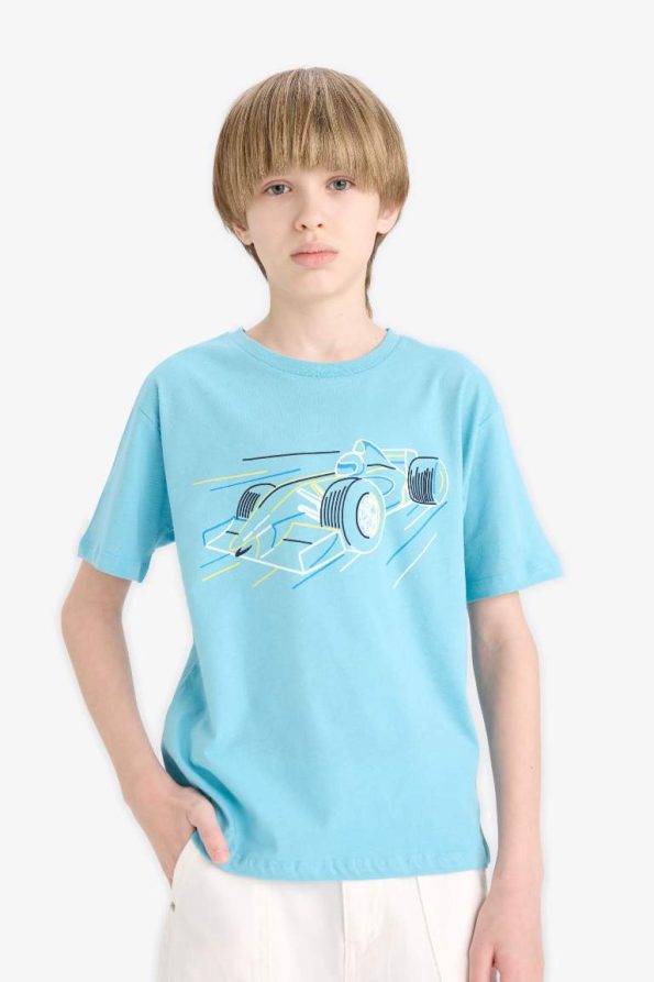 Boys' Short Sleeve Printed Crew Neck T-Shirt