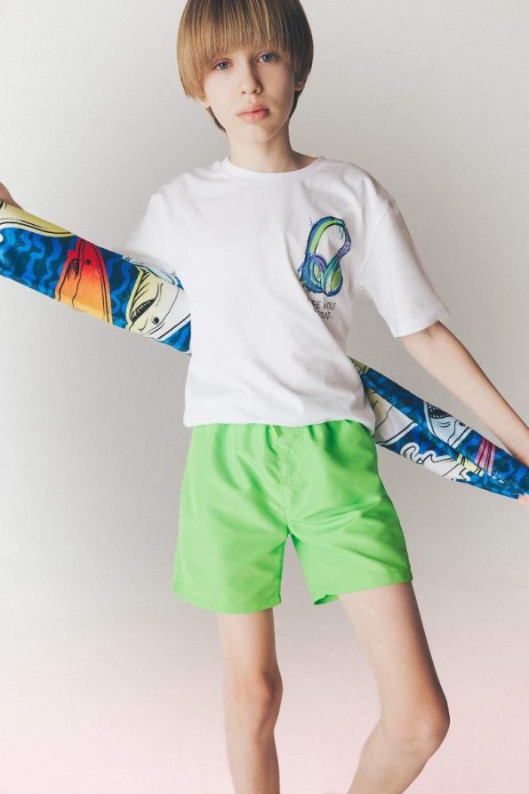 Boys' Printed Crew Neck Short Sleeve T-Shirt