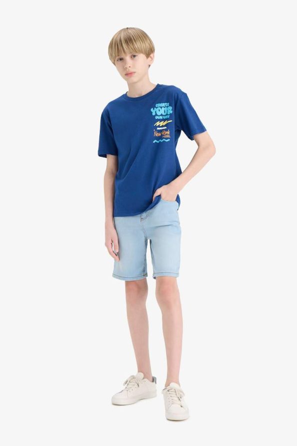 Boys' Printed Crew Neck Short Sleeve T-Shirt