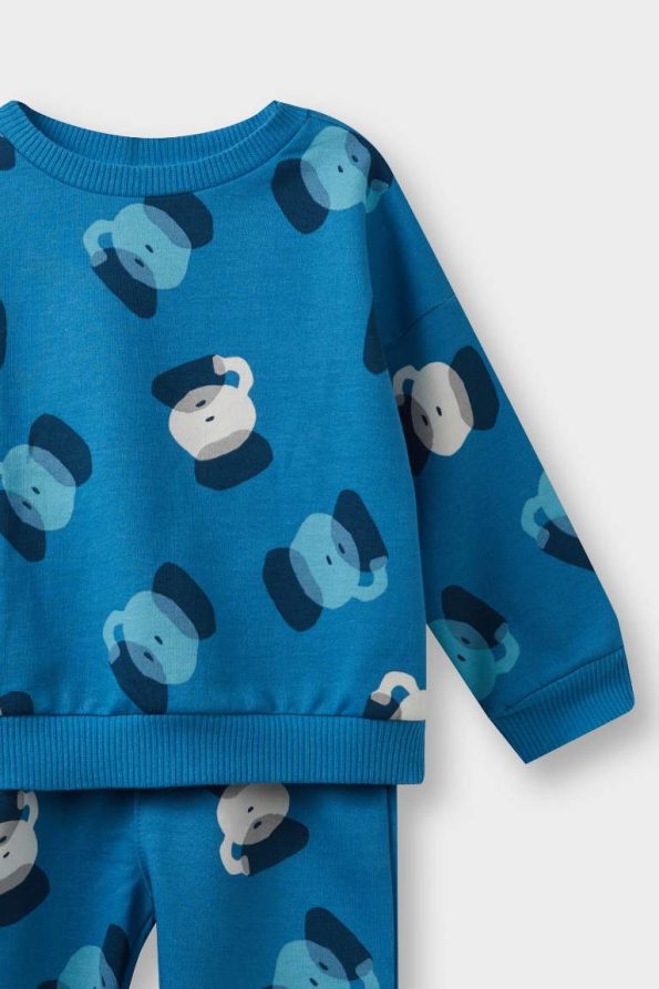Boys' 2-Piece Set Patterned Sweatshirt and Jogger Pants