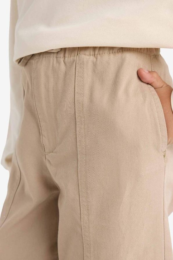 Girls' Wide Leg Cotton School Trousers