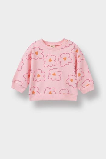 Girls' Two-Piece Floral Sweatshirt and Flared Leggings Set