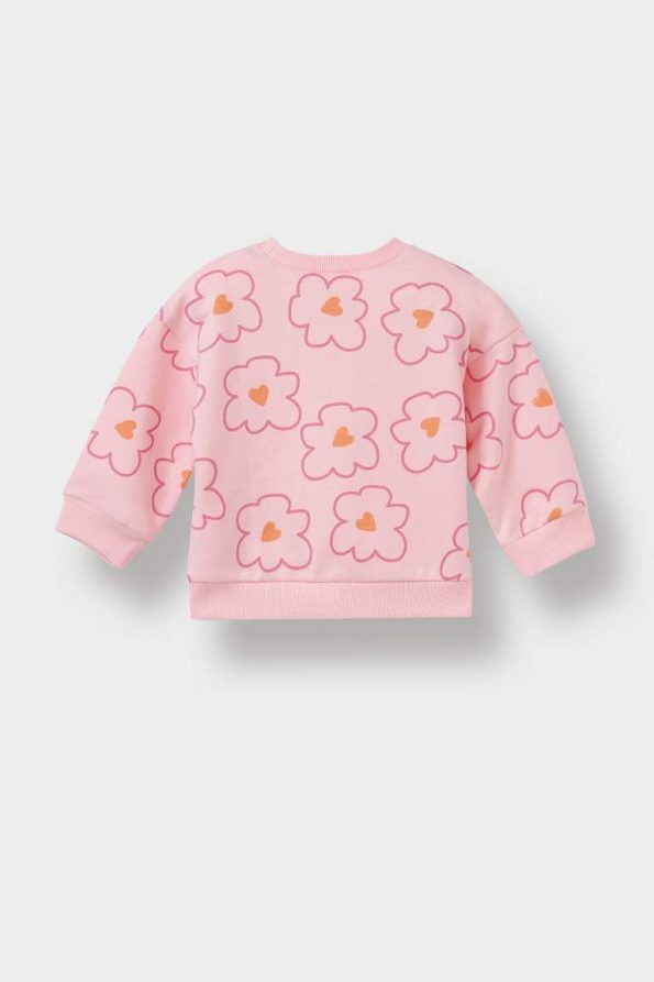 Girls' Two-Piece Floral Sweatshirt and Flared Leggings Set