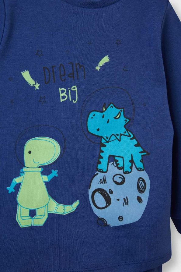 Boys' Dinosaur Print Long Sleeve Pajama Set
