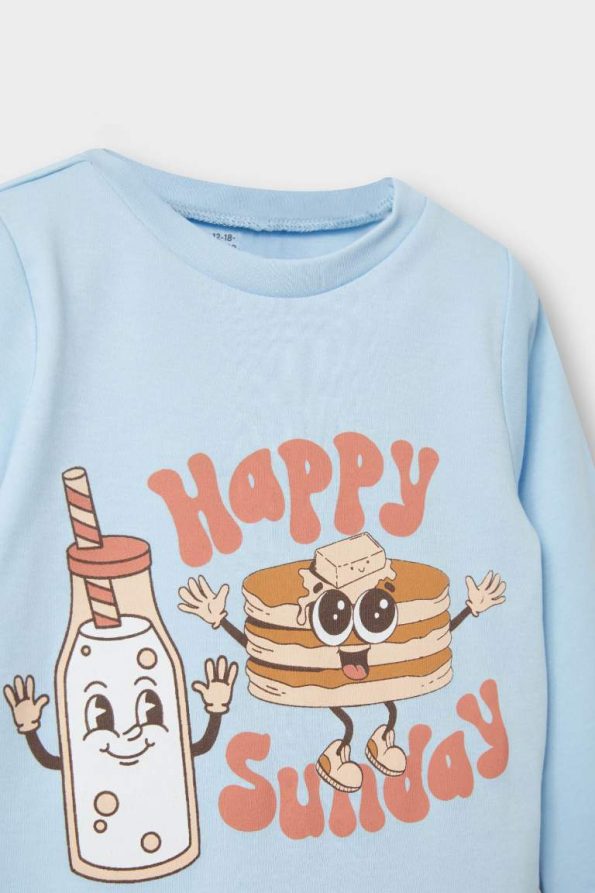 Boys' Printed Long Sleeve Pajama Set