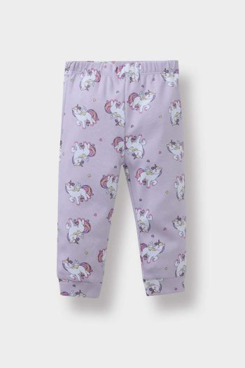 Girls' Unicorn Print Long Sleeve Pajama Set