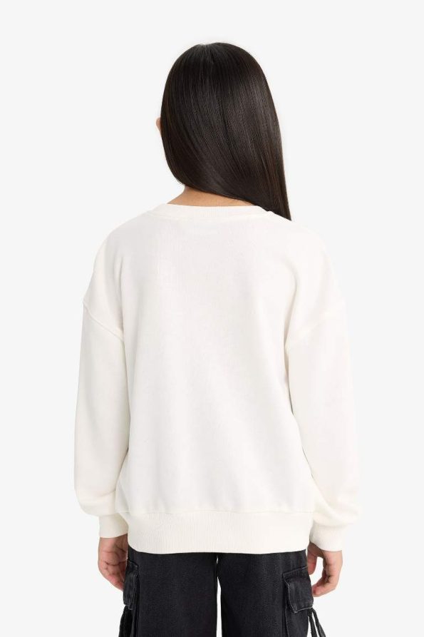 Girls' PowerPuff Girls Oversized Crew Neck Sweatshirt