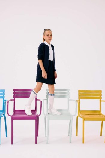 Girls' School Pleated Waistband Gabardine Skirt Shorts