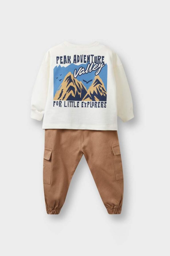 Boys' 2-Piece Printed Sweatshirt and Cargo Pants Set