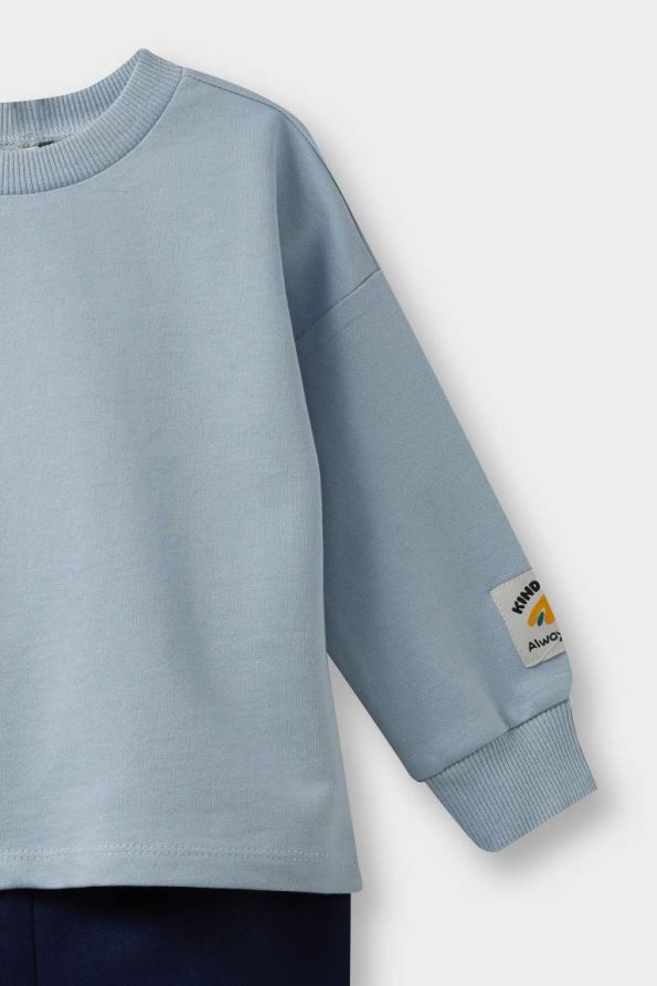 Boys' Two-Piece Set with Printed Sweatshirt and Sweatpants