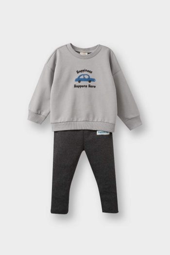 Boys' Baby 2-Piece Set with Tool Print Sweatshirt Bottom