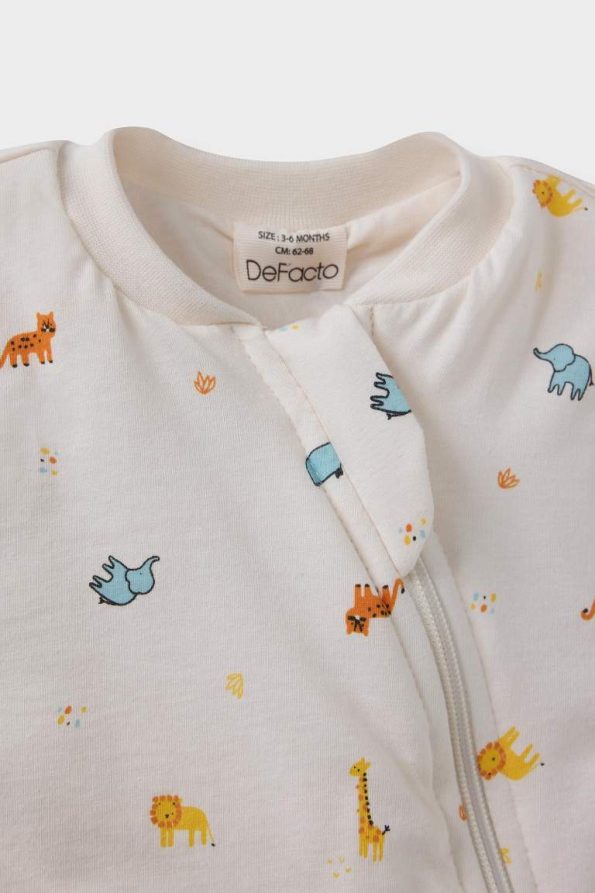 Boys' Newborn 1 Tog Fleece Dinosaur Print Long Sleeve Romper