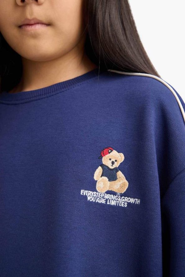 Girls' Oversized Wide Fit Printed Sweatshirt