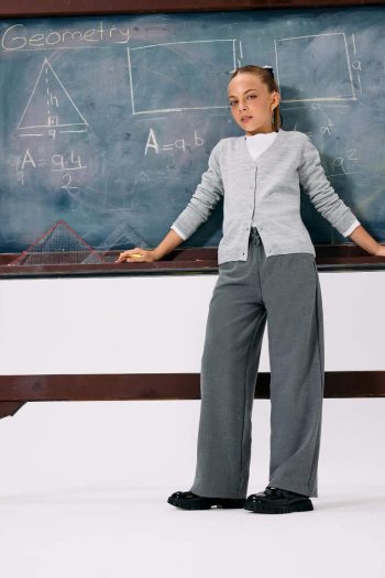 Girls' Wide Leg School Trousers