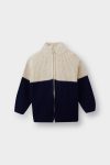 Boys' Color Block Zip-Up Knit Cardigan