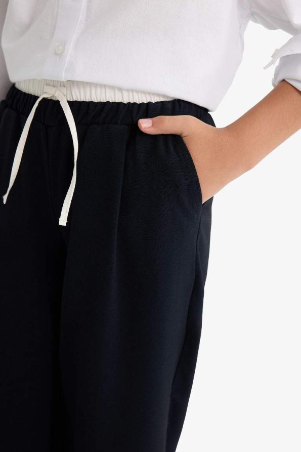 Girls' Straight Wide Leg Trousers