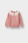 Girls' Baby Large Collar Knit Sweater